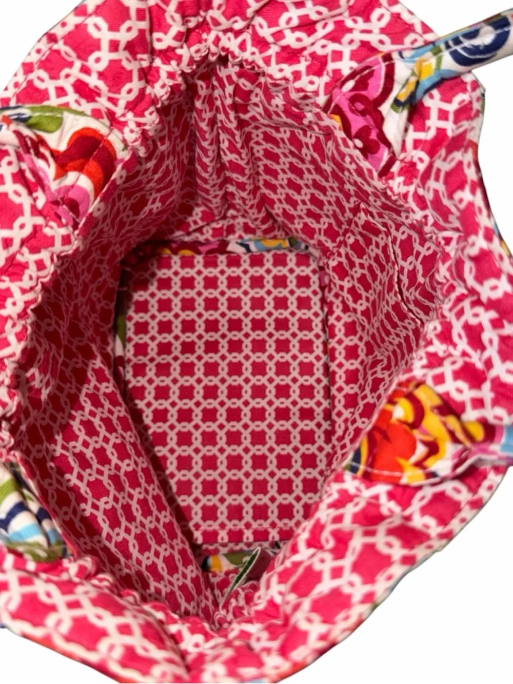 Vera Bradley Hope Garden Floral Drawstring Bucket Totet - Picture 7 of 8